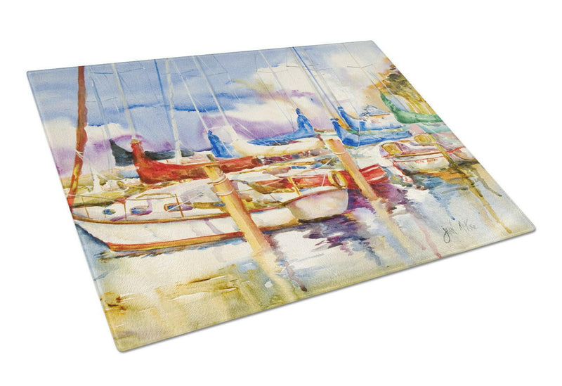 End Stall Sailboats Glass Cutting Board Large JMK1049LCB