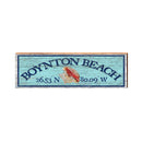 Boynton Beach Conch Shell Latitude Longitude Sign | Wall Art Print on Real Wood