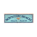 Boynton Beach Flamingo Latitude Longitude Sign | Wall Art Print on Real Wood
