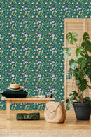 Stylish Green Floral Wallpaper Fashionable