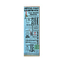Jupiter Inlet Lighthouse Blue Word Collage | Real Wood Art Print JUP1
