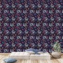 Dark Blue Hares Wallpaper