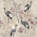 Birds on Beige Wallpaper