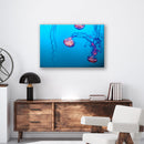 Jellyfish Print Metal Wall Art – Ocean Marine Life Coastal Nature Decor