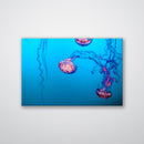 Jellyfish Print Metal Wall Art – Ocean Marine Life Coastal Nature Decor