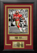 Jerry Rice San Francisco 49ers 8" x 10" Framed Football Spotlight Photo with Engraved Autograph
