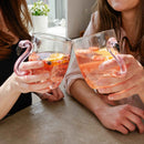 3D Flamingo Glass Mugs