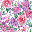 Modish Modern Pink Flowers Wallpaper