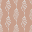 Beige Wallpaper with Leaves Contour