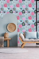 Fashionable Flowers and Berries Wallpaper Tasteful High-Quality