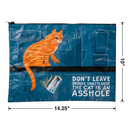 Jumbo Pouch Don't Leave Drinks Unattended Cat Design Recycled Material Jumbo Zipper Folder | 14.25" x 10"