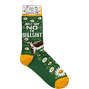 Just Say No To Bullshit Funny Socks in Green and Yellow | Unisex