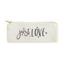Just Love Cotton Canvas Pencil Case and Travel Pouch