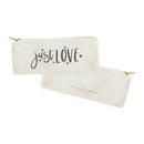 Just Love Cotton Canvas Pencil Case and Travel Pouch