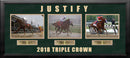Mike Smith & Justify 2018 Triple Crown Winner Framed and Matted Horse Racing Collage