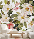 Flowers and Leaves Wallpaper