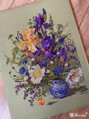 Irises and Wildflowers K-249 Counted Cross-Stitch Kit