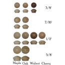 Wood (Button) Plugs, End Grain, Round Head w/Shoulder