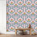 Vintage Wallpaper with Peacocks