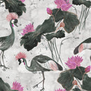Flowers and Exotic Birds Wallpaper