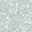 Grey Wallpaper with Flowers