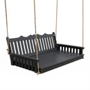 Keystone Amish Co. Twin York Recycled Plastic Swing Bed, Black
