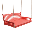 Keystone Amish Co. Twin York Recycled Plastic Swing Bed, Bright Red