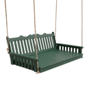 Keystone Amish Co. 4 Foot York Recycled Plastic Swing Bed, Turf Green