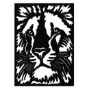 Tiger Face Metal Wall Art - Steel Wall Decor for Home and Office - KAF005