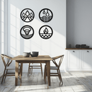 Four Elements Metal Wall Art - Steel Wall Decor for Home and Office - KAF010