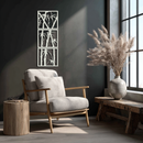 Bamboo Panel Metal Wall Art - Steel Wall Decor for Home and Office - KAF011