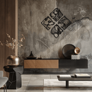 Four Animal Totem Metal Wall Art - Steel Wall Decor for Home and Office - KAF013