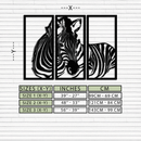 Zebra Panel Metal Wall Art - Steel Wall Decor for Home and Office - KAF014