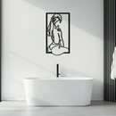 Minimalist Woman Line Art Metal Wall Decor - Modern Steel Wall Art - KAF022