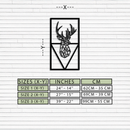 Geometric Deer Metal Wall Art - Modern Steel Wall Decor - KAF040