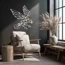 Geometric Eagle Metal Wall Art - Modern Steel Wall Decor - KAF042