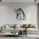 Minimalist Woman Metal Wall Art - Steel Wall Decor for Home and Office - KAF046
