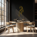 Elegant Bride Metal Wall Art - Minimalist Steel Wall Decor for Modern Spaces - KAF050