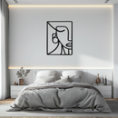 Abstract Face Metal Wall Art - Modern Minimalist Steel Decor - KAF063