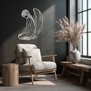 Ethereal Angel Metal Wall Art - Elegant and Serene Decorative Piece - KAF067