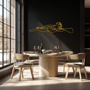 Reclining Woman Metal Wall Art - Minimalist Line Art Decor - KAF079