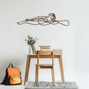 Reclining Woman Metal Wall Art - Minimalist Line Art Decor - KAF079