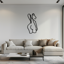 Abstract Female Line Art Metal Wall Decor - KAF082