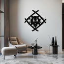 Samurai Wolf Metal Wall Art - Unique Warrior-Inspired Steel Decor - KAF087