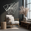 Abstract Tree Branch Metal Wall Art - Modern Geometric Steel Decor - KAF088