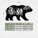Mountain Bear Metal Wall Art - Nature-Inspired Wildlife Decor - KAF094