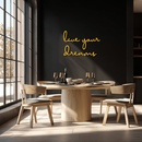 Live Your Dreams Metal Wall Art - Inspirational Script Wall Decor - KAF096
