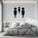Alien Trio Metal Wall Art - Futuristic Sci-Fi Themed Wall Decor - KAF097