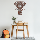 Mandala Elephant Metal Wall Art - Intricate Elephant Head Decor - KAF105