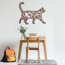 Geometric Cat Metal Wall Art - Modern Feline-Inspired Decor - KAF116